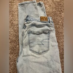 American Eagle Outfitters Light Blue Straight Leg Jeans